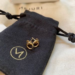 Mejuri 360 stud earrings in solid 14k yellow gold